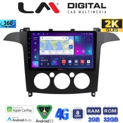 LM Digital - LM ZB8003A GPS Οθόνη OEM Multimedia Αυτοκινήτου για Ford S-Max 2006 > 2014 (CarPlay/AndroidAuto/BT/GPS/WIFI/GPRS)
