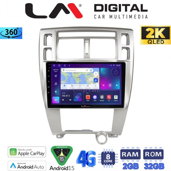 LM Digital - LM ZB8006 GPS Οθόνη OEM Multimedia Αυτοκινήτου για Hyundai Tucson 2004 > 2010 (CarPlay/AndroidAuto/BT/GPS/WIFI/GPRS)
