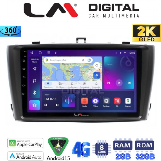 LM Digital - LM ZB8027 GPS Οθόνη OEM Multimedia Αυτοκινήτου για TOYOTA AVENSIS T27 2009 > 2016 (CarPlay/AndroidAuto/BT/GPS/WIFI/GPRS)