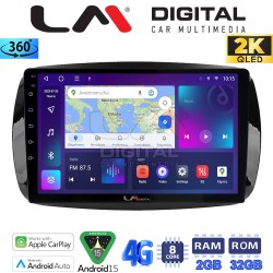 LM Digital - LM ZB8029 GPS Οθόνη OEM Multimedia Αυτοκινήτου για SMART ForTwo 2015> (CarPlay/AndroidAuto/BT/GPS/WIFI/GPRS)