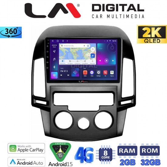 LM Digital - LM ZB8043AC GPS Οθόνη OEM Multimedia Αυτοκινήτου για HYUNDAI i30 2007-2012 (CarPlay/AndroidAuto/BT/GPS/WIFI/GPRS)
