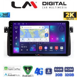 LM Digital - LM ZB8052 GPS Οθόνη OEM Multimedia Αυτοκινήτου για BMW Σειρά 3 (E46) 1998>2005 (CarPlay/AndroidAuto/BT/GPS/WIFI/GPRS)
