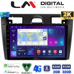 LM Digital - LM ZB8140B GPS Οθόνη OEM Multimedia Αυτοκινήτου για Ford Fiesta 2006 -> 2008 (CarPlay/AndroidAuto/BT/GPS/WIFI/GPRS)