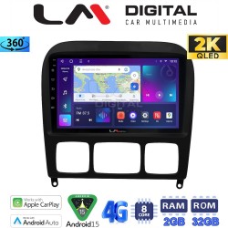 LM Digital - LM ZB8220 GPS Οθόνη OEM Multimedia Αυτοκινήτου για MERCEDES S (W220) 1998>2005 (CarPlay/AndroidAuto/BT/GPS/WIFI/GPRS)