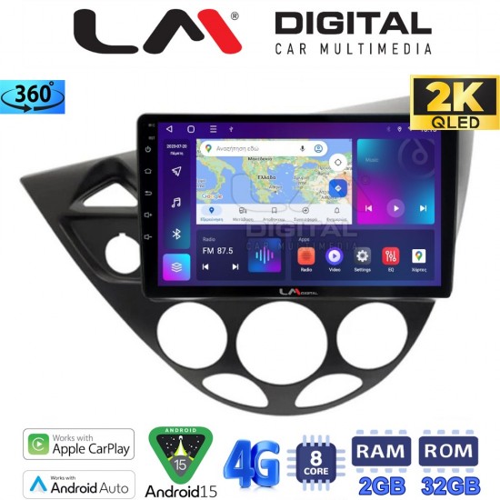 LM Digital - LM ZB8236 GPS Οθόνη OEM Multimedia Αυτοκινήτου για Ford Focus 1998 > 2004 (CarPlay/AndroidAuto/BT/GPS/WIFI/GPRS)