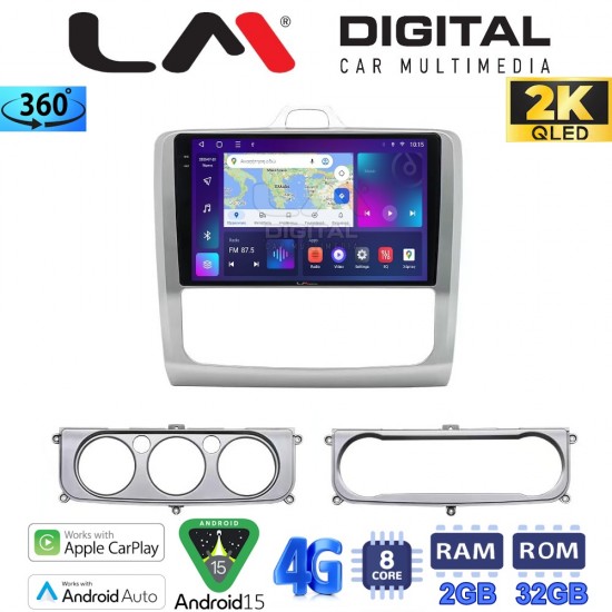 LM Digital - LM ZB8329 GPS Οθόνη OEM Multimedia Αυτοκινήτου για FORD FOCUS 2004>2012 (CarPlay/AndroidAuto/BT/GPS/WIFI/GPRS)