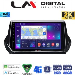 LM Digital - LM ZB8375 GPS Οθόνη OEM Multimedia Αυτοκινήτου για PEUGEOT 208-2008 2012> (CarPlay/AndroidAuto/BT/GPS/WIFI/GPRS)