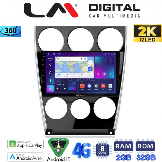 LM Digital - LM ZB8436 GPS Οθόνη OEM Multimedia Αυτοκινήτου για MAZDA 6 facelift 2005>2008 (CarPlay/AndroidAuto/BT/GPS/WIFI/GPRS)