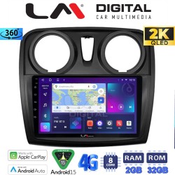 LM Digital - LM ZB8457 GPS Οθόνη OEM Multimedia Αυτοκινήτου για Dacia Santero 2012 > 2019 (CarPlay/AndroidAuto/BT/GPS/WIFI/GPRS)