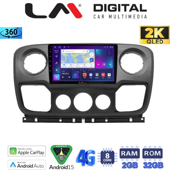 LM Digital - LM ZB8503 GPS Οθόνη OEM Multimedia Αυτοκινήτου για NISSAN NV400 2011 > 2020 OPEL Movano 2011> 2020 RENAULT Master III 2010 > 2019 (CarPlay/AndroidAuto/BT/GPS/WIFI/GPRS)