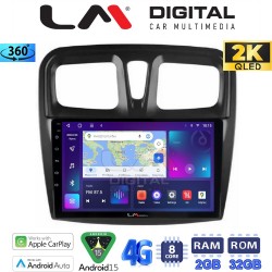 LM Digital - LM ZB8557 GPS Οθόνη OEM Multimedia Αυτοκινήτου για Dacia Santero 2012 > 2020 (CarPlay/AndroidAuto/BT/GPS/WIFI/GPRS)