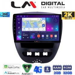 LM Digital - LM ZB8560 GPS Οθόνη OEM Multimedia Αυτοκινήτου για Aygo & C1 & 107 '05>'14 (CarPlay/AndroidAuto/BT/GPS/WIFI/GPRS)
