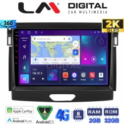 LM Digital - LM ZB8574 GPS Οθόνη OEM Multimedia Αυτοκινήτου για Ford Ranger 2015 > 2020 (CarPlay/AndroidAuto/BT/GPS/WIFI/GPRS)