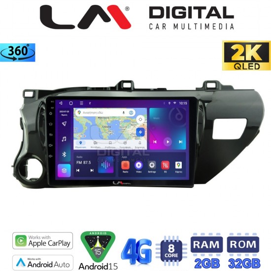 LM Digital - LM ZB8588 GPS Οθόνη OEM Multimedia Αυτοκινήτου για TOYOTA HILUX 2017> (CarPlay/AndroidAuto/BT/GPS/WIFI/GPRS)