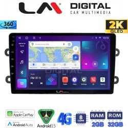 LM Digital - LM ZB8708 GPS Οθόνη OEM Multimedia Αυτοκινήτου για DACIA DUSTER – LOGAN - SUNDERO 2013 > 2018 (CarPlay/AndroidAuto/BT/GPS/WIFI/GPRS)
