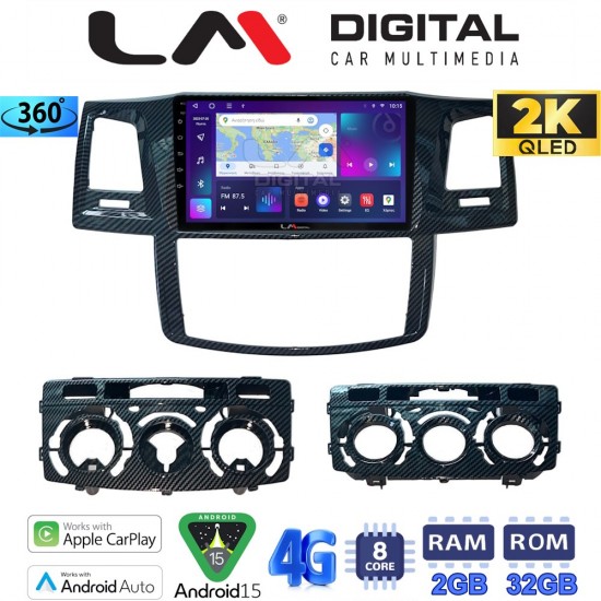 LM Digital - LM ZB8821 GPS Οθόνη OEM Multimedia Αυτοκινήτου για TOYOTA HILUX 2005>2016 (CarPlay/AndroidAuto/BT/GPS/WIFI/GPRS)