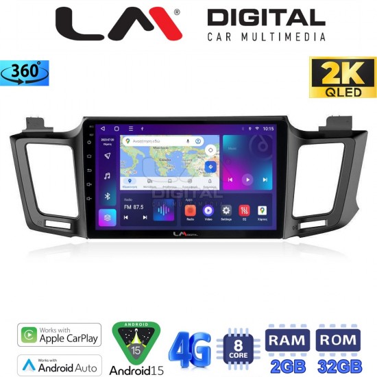 LM Digital - LM ZB8947 GPS Οθόνη OEM Multimedia Αυτοκινήτου για TOYOTA RAV 4 2013 > 2020 (CarPlay/AndroidAuto/BT/GPS/WIFI/GPRS)