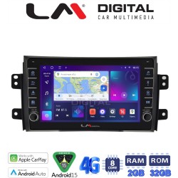 LM Digital - LM ZG8446 GPS Οθόνη OEM Multimedia Αυτοκινήτου για FIAT SEDICI & SUZUKI SX4 2005-2013 (CarPlay/AndroidAuto/BT/GPS/WIFI/GPRS)