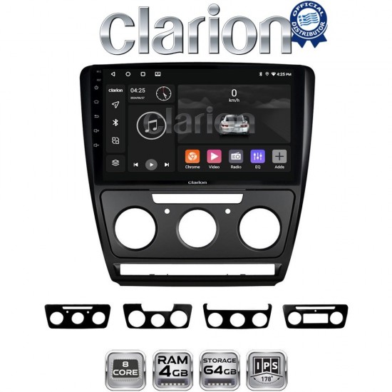 CLARION GL52005B Οθόνη OEM Multimedia Αυτοκινήτου για Skoda Octavia 2005 > 2012 (CarPlay/AndroidAuto/BT/GPS/WIFI/GPRS)