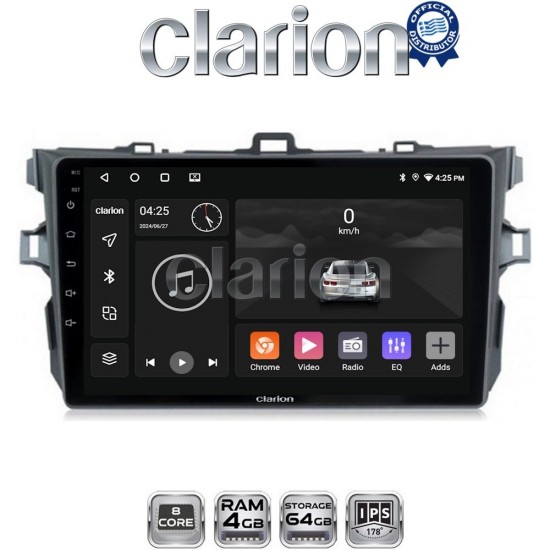 CLARION GL52063 Οθόνη OEM Multimedia Αυτοκινήτου για TOYOTA COROLLA 2006>2012 (CarPlay/AndroidAuto/BT/GPS/WIFI/GPRS)