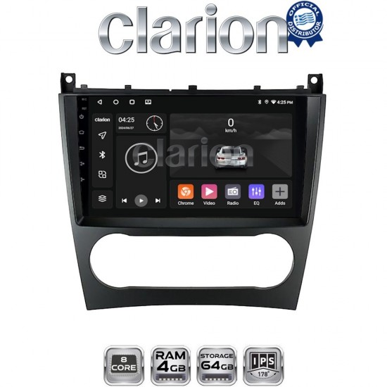CLARION GL52093 Οθόνη OEM Multimedia Αυτοκινήτου για MERCEDES C class (W203) – CLC 2004>2008 (CarPlay/AndroidAuto/BT/GPS/WIFI/GPRS)