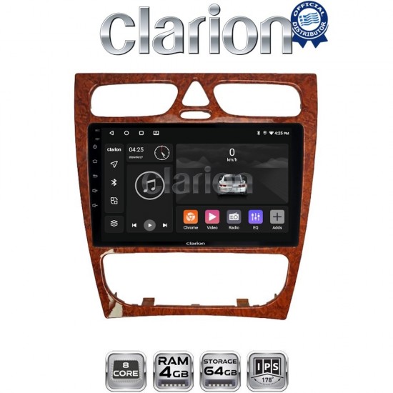 CLARION GL52171W Οθόνη OEM Multimedia Αυτοκινήτου για Mercedes C Class 1999 > 2004 (Προ Facelift) (CarPlay/AndroidAuto/BT/GPS/WIFI/GPRS)