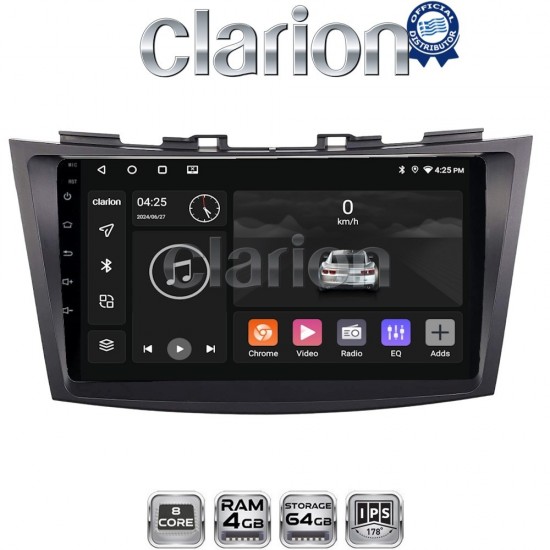 CLARION GL52179 Οθόνη OEM Multimedia Αυτοκινήτου για SUZUKI SWIFT 2011>2016 (CarPlay/AndroidAuto/BT/GPS/WIFI/GPRS)
