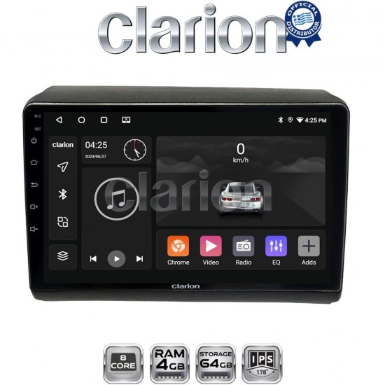CLARION GL52194 Οθόνη OEM Multimedia Αυτοκινήτου για Fiat Ducato - Citroen Jumper - Peugeot Partner 2012> (CarPlay/AndroidAuto/BT/GPS/WIFI/GPRS)