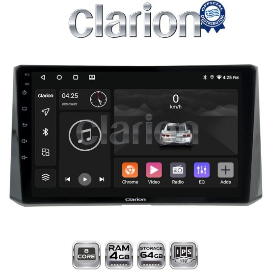 CLARION GL52204 Οθόνη OEM Multimedia Αυτοκινήτου για Toyota Corolla 2019> (CarPlay/AndroidAuto/BT/GPS/WIFI/GPRS)