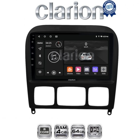 CLARION GL52220 Οθόνη OEM Multimedia Αυτοκινήτου για MERCEDES S (W220) 1998>2005 (CarPlay/AndroidAuto/BT/GPS/WIFI/GPRS)