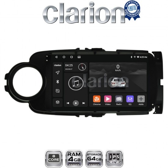 CLARION GL52254B Οθόνη OEM Multimedia Αυτοκινήτου για Toyota Yaris 2012 > 2015 Αν το αυτοκίνητο είναι υβριδικό, παρακαλώ ενημερώστε μας πριν την παραγγελία σας. (CarPlay/AndroidAuto/BT/GPS/WIFI/GPRS)