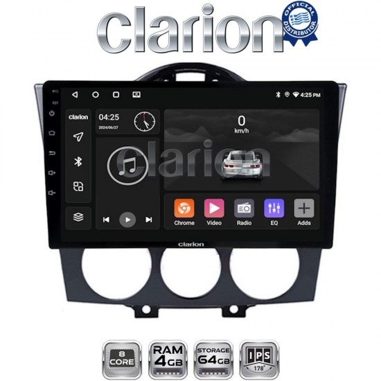 CLARION GL52304 Οθόνη OEM Multimedia Αυτοκινήτου για Mazda RX8 2001 > 2008 (CarPlay/AndroidAuto/BT/GPS/WIFI/GPRS)