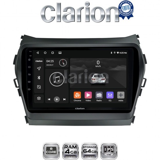 CLARION GL52309 Οθόνη OEM Multimedia Αυτοκινήτου για HY SANTA FE 2013 > 2017 HY IX45 (CarPlay/AndroidAuto/BT/GPS/WIFI/GPRS)
