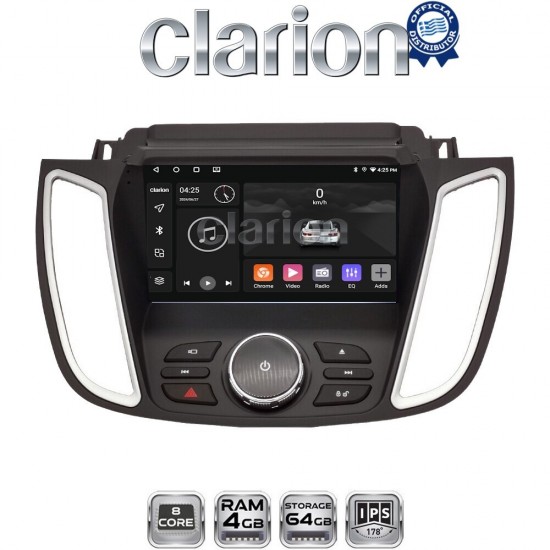 CLARION GL52362D Οθόνη OEM Multimedia Αυτοκινήτου για FORD KUGA 2013 > 2019C-MAX 2011 > 2019 με NAVI (CarPlay/AndroidAuto/BT/GPS/WIFI/GPRS)