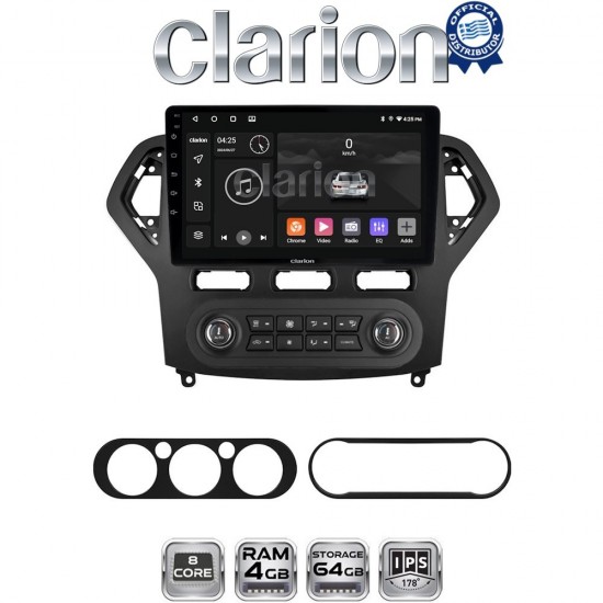 CLARION GL52367B Οθόνη OEM Multimedia Αυτοκινήτου για FORD MONDEO 2007 > 2010 (CarPlay/AndroidAuto/BT/GPS/WIFI/GPRS)