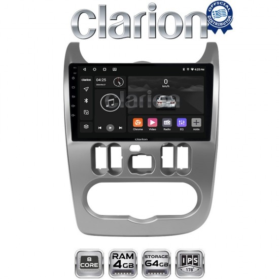 CLARION GL52432 Οθόνη OEM Multimedia Αυτοκινήτου για DACIA DUSTER 2006>2012 (CarPlay/AndroidAuto/BT/GPS/WIFI/GPRS)