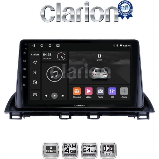 CLARION GL52441 Οθόνη OEM Multimedia Αυτοκινήτου για Mazda CX4 2014 > (CarPlay/AndroidAuto/BT/GPS/WIFI/GPRS)