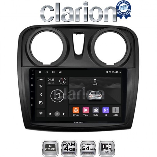 CLARION GL52457 Οθόνη OEM Multimedia Αυτοκινήτου για Dacia Santero 2012 > 2019 (CarPlay/AndroidAuto/BT/GPS/WIFI/GPRS)