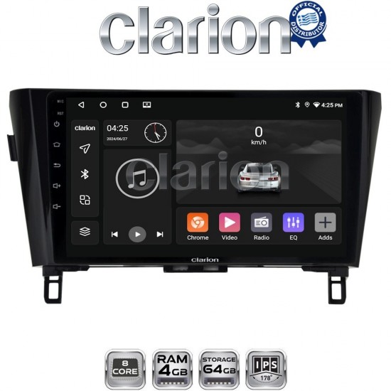 CLARION GL52473 Οθόνη OEM Multimedia Αυτοκινήτου για NISSAN QASHQAI & XTRAIL 2014> (CarPlay/AndroidAuto/BT/GPS/WIFI/GPRS)