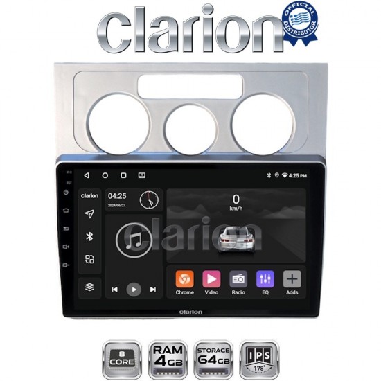 CLARION GL52512 Οθόνη OEM Multimedia Αυτοκινήτου για VW Touran 2003 > 2010 (CarPlay/AndroidAuto/BT/GPS/WIFI/GPRS)