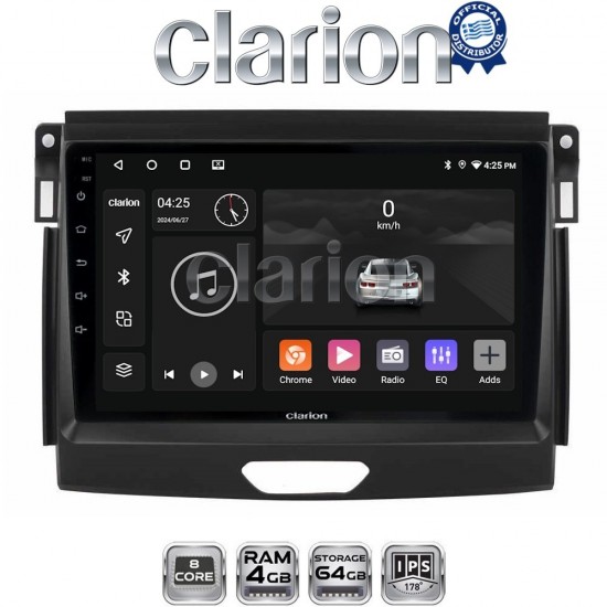 CLARION GL52574 Οθόνη OEM Multimedia Αυτοκινήτου για Ford Ranger 2015 > 2020 (CarPlay/AndroidAuto/BT/GPS/WIFI/GPRS)