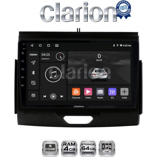 CLARION GL52576B Οθόνη OEM Multimedia Αυτοκινήτου για FORD RANGER 2015>2020 (CarPlay/AndroidAuto/BT/GPS/WIFI/GPRS)