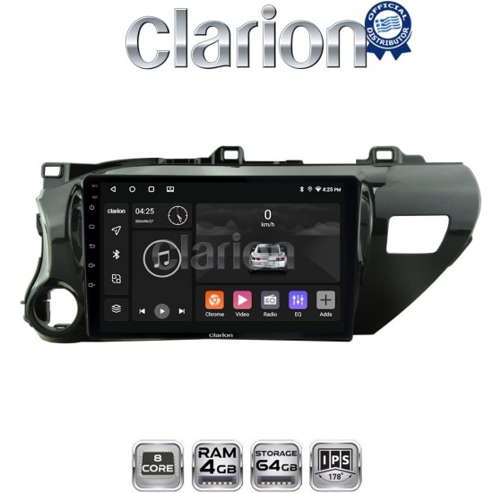 CLARION GL52588 Οθόνη OEM Multimedia Αυτοκινήτου για TOYOTA HILUX 2017> (CarPlay/AndroidAuto/BT/GPS/WIFI/GPRS)