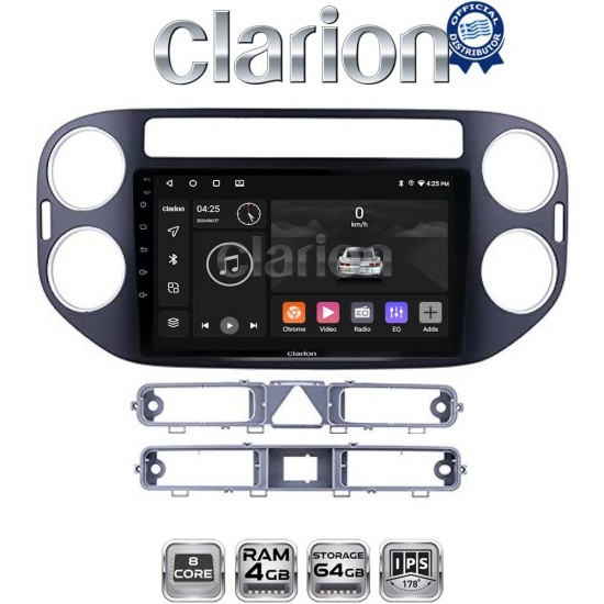 CLARION GL52590B Οθόνη OEM Multimedia Αυτοκινήτου για VW TIGUAN 2007>2017 (CarPlay/AndroidAuto/BT/GPS/WIFI/GPRS)