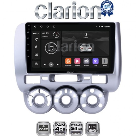 CLARION GL52730 Οθόνη OEM Multimedia Αυτοκινήτου για HONDA JAZZ 2002>2009 (CarPlay/AndroidAuto/BT/GPS/WIFI/GPRS)