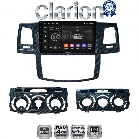 CLARION GL52821 Οθόνη OEM Multimedia Αυτοκινήτου για TOYOTA HILUX 2005>2016 (CarPlay/AndroidAuto/BT/GPS/WIFI/GPRS)