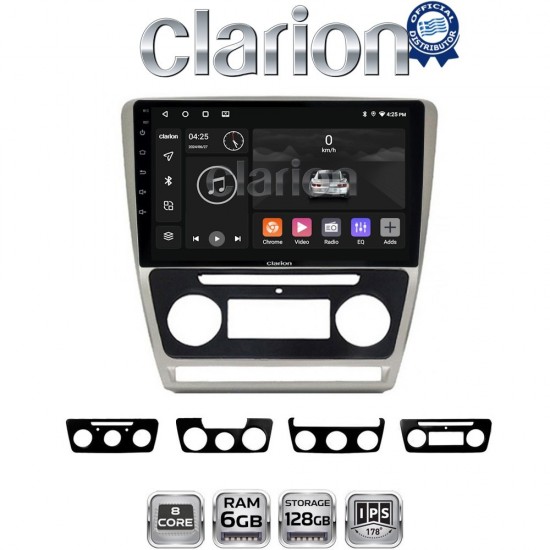CLARION GL53005 Οθόνη OEM Multimedia Αυτοκινήτου για Skoda Octavia 2005 > 2012 (CarPlay/AndroidAuto/BT/GPS/WIFI/GPRS)