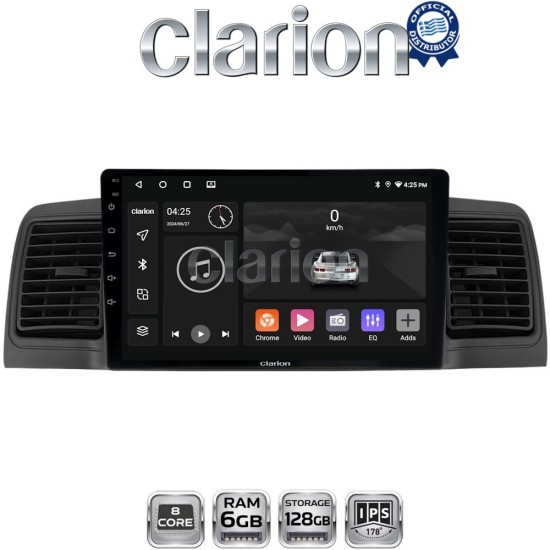 CLARION GL53010B Οθόνη OEM Multimedia Αυτοκινήτου για Toyota Corolla 2000 > 2007 (CarPlay/AndroidAuto/BT/GPS/WIFI/GPRS)