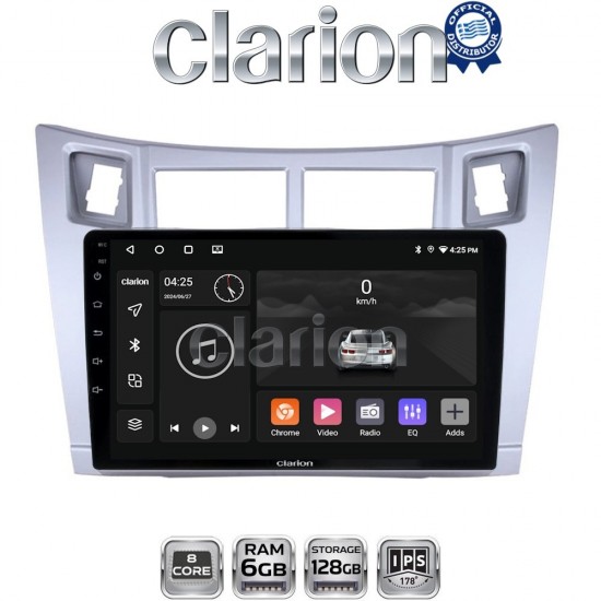 CLARION GL53084S Οθόνη OEM Multimedia Αυτοκινήτου για Τoyota Yaris 2006 > 2011 (CarPlay/AndroidAuto/BT/GPS/WIFI/GPRS)