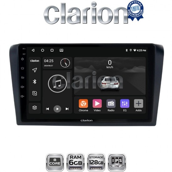 CLARION GL53161 Οθόνη OEM Multimedia Αυτοκινήτου για MAZDA 3 2003 > 2008 (CarPlay/AndroidAuto/BT/GPS/WIFI/GPRS)